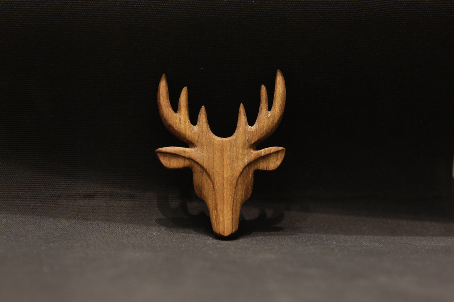 Hand-Carved Wooden Deer Head Decor