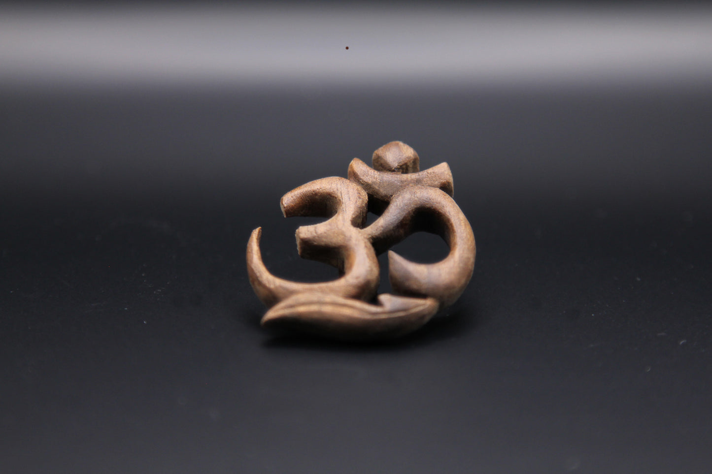 Hand-Carved Wooden OM Symbol Decor