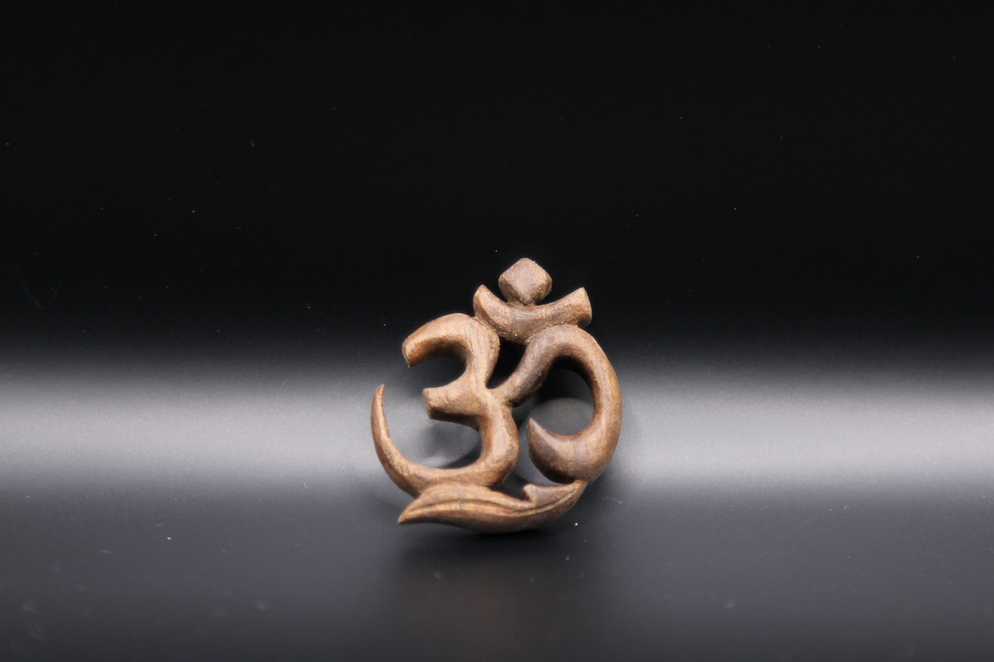 Hand-Carved Wooden OM Symbol Decor